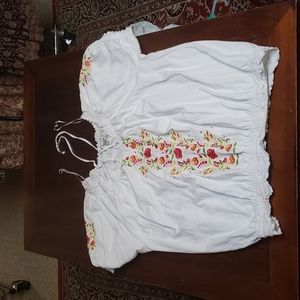 Dress Barn embroidered and embellished top